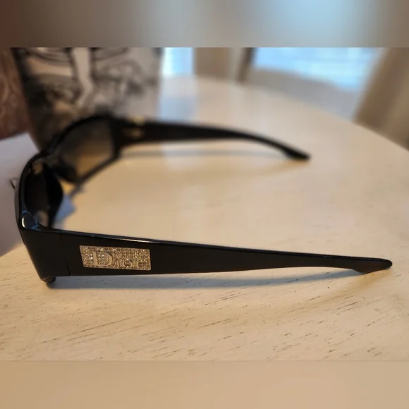 Sale🌟 Dior Night 4 Y2K AM1 Vintage Mod Swarovski Crystal Logo Sunglasses - Picture 2 of 15